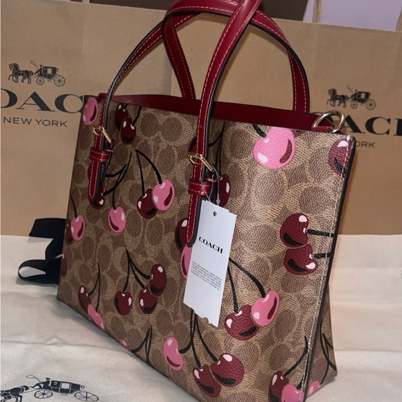 Coach Cherry Print Tote Bag - Retail $378 - Picture 4 of 8